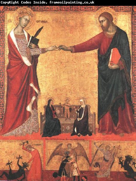 Barna da Siena The Mystical Marriage of Saint Catherine sds